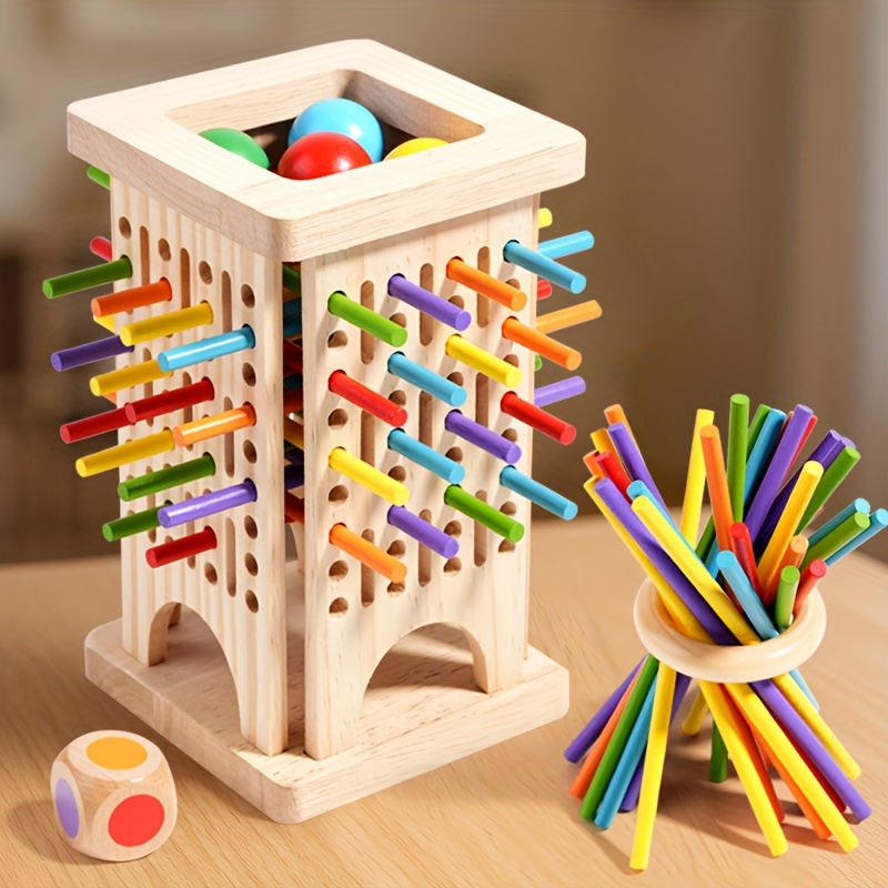Board Game Quarto - Juego de mesa de madera Montessori,