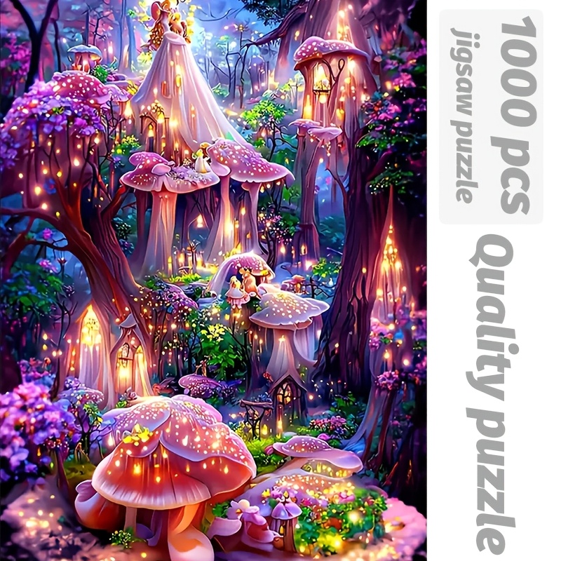 Jigsaw Puzzle Adult - Rompecabezas de bosque encantado de 1000