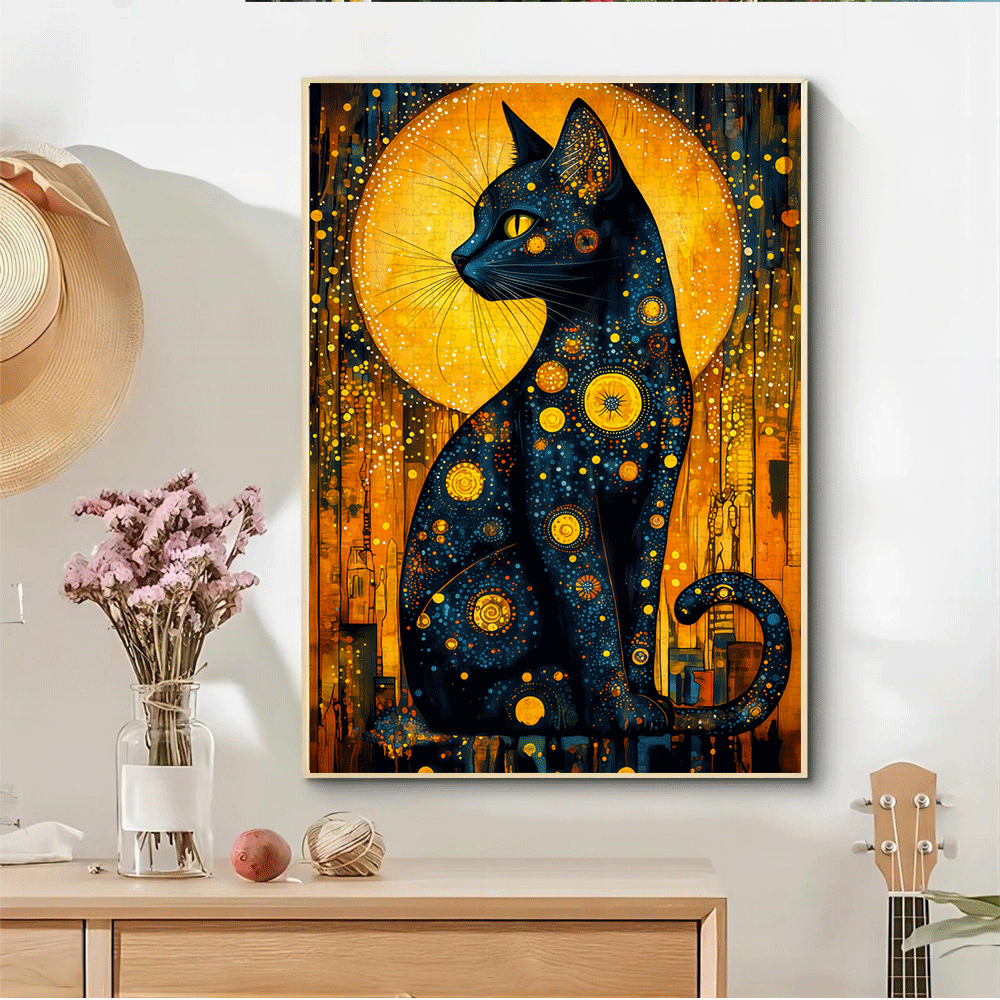 Rompecabezas de gato negro y n - Jigsaw Puzzle Adult reseña y precio