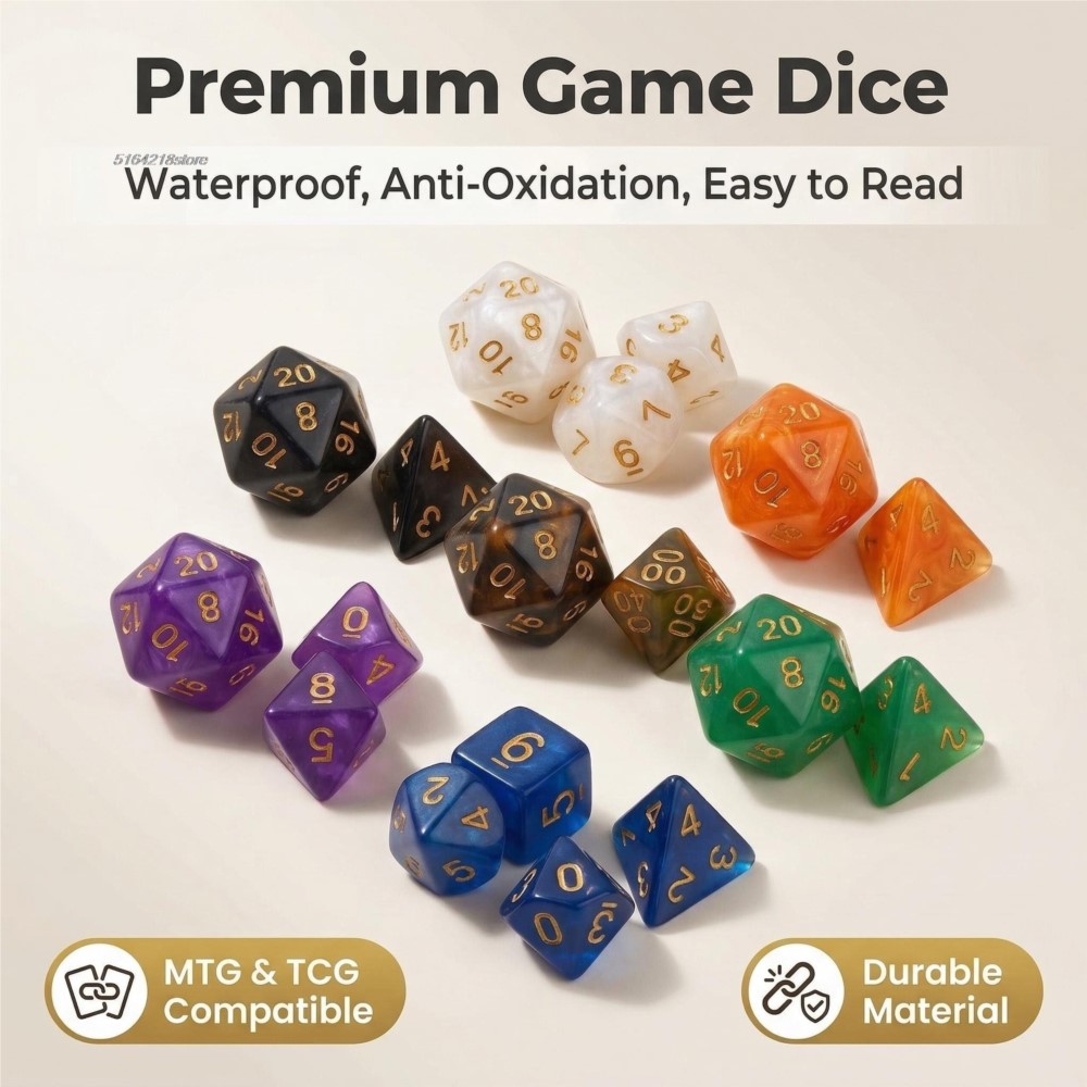 Juego de 7 dados para juegos d - Board Game Vector reseña y precio
