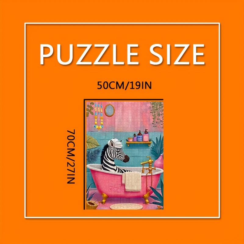 Rompecabezas de cebra en baño  - Jigsaw Puzzle Adult reseña y precio
